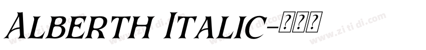 Alberth Italic字体转换